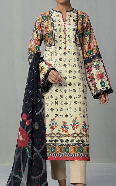Sapphire Cream Cotton Suit | Pakistani Dresses in USA- Image 1
