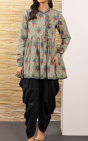 Sapphire Ash White Cotton Kurti | Pakistani Dresses in USA- Image 1