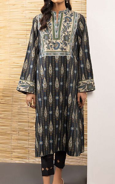 Sapphire Dark Grey Cotton Kurti | Pakistani Dresses in USA- Image 1