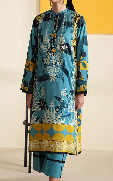 Sapphire Pacific Blue Lawn Kurti | Pakistani Dresses in USA- Image 1