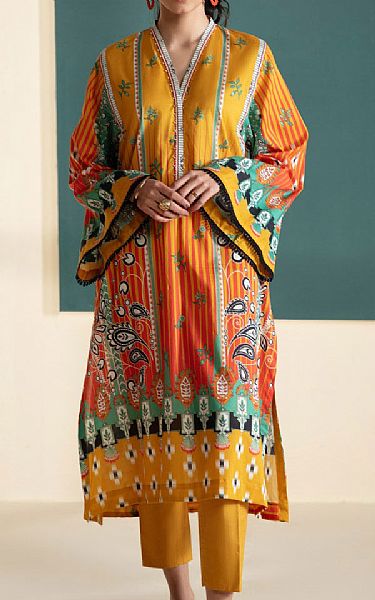 Sapphire Orange Lawn Kurti | Pakistani Dresses in USA- Image 1