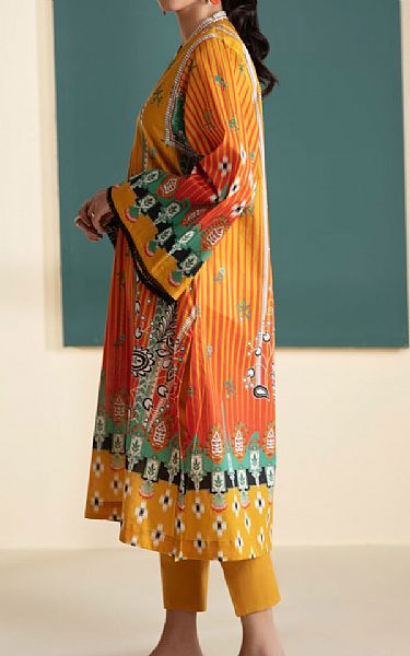 Sapphire Orange Lawn Kurti | Pakistani Dresses in USA- Image 2