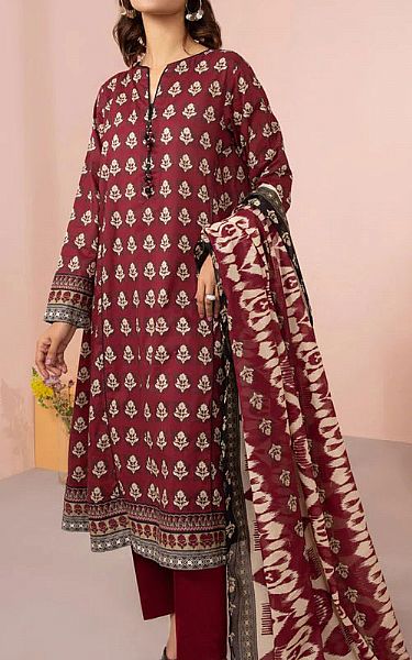 Sapphire Maroon Lawn Suit | Pakistani Dresses in USA- Image 1