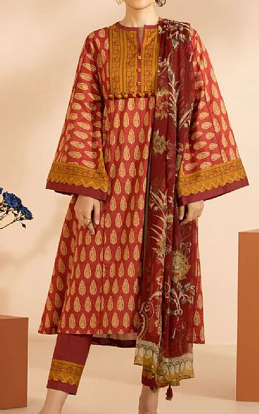 Sapphire Auburn Red Lawn Suit | Pakistani Dresses in USA- Image 1