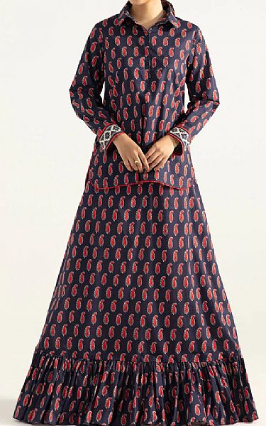 Sapphire Indigo Cotton Kurti | Pakistani Dresses in USA- Image 1