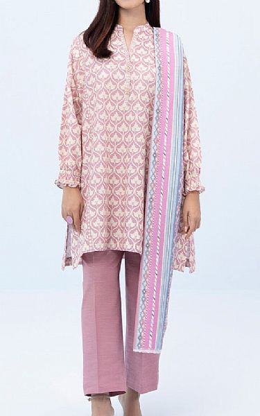 Sapphire Baby Pink Khaddar Suit (2 pcs) | Pakistani Winter Dresses- Image 1