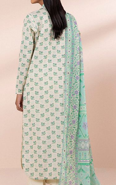 Sapphire Ivory/Turquoise Lawn Suit (2 Pcs) | Pakistani Lawn Suits- Image 2