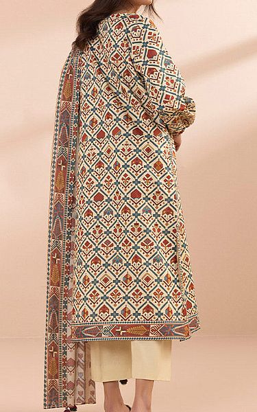 Sapphire Ivory/Maroon Lawn Suit (2 Pcs) | Pakistani Lawn Suits- Image 2