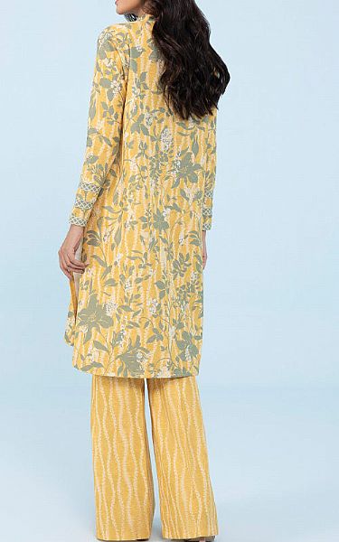 Sapphire Sand Gold Khaddar Suit (2 Pcs) | Pakistani Winter Dresses- Image 2