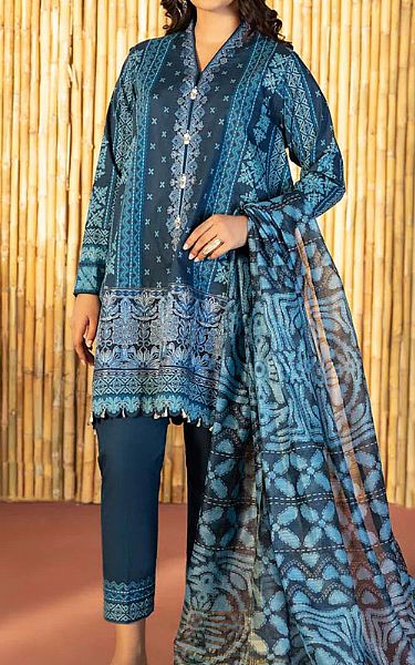 Sapphire Denim Blue Lawn Suit | Pakistani Dresses in USA- Image 1