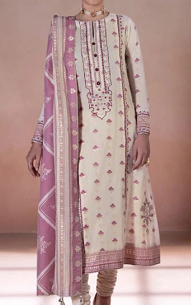 Sapphire Ivory Jacquard Suit | Pakistani Dresses in USA- Image 1