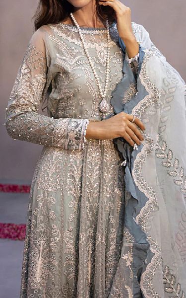 Sapphire Sky Blue Chiffon Suit | Pakistani Dresses in USA- Image 2