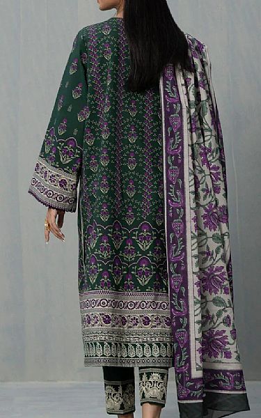 Sapphire Green/Purple Cotton Suit | Pakistani Dresses in USA- Image 2