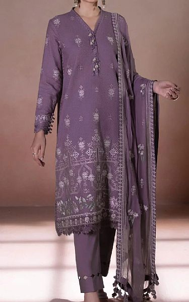 Sapphire Purple Dobby Suit | Pakistani Dresses in USA- Image 1