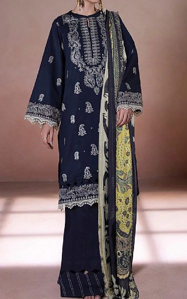 Sapphire Navy Cotton Suit | Pakistani Dresses in USA- Image 1