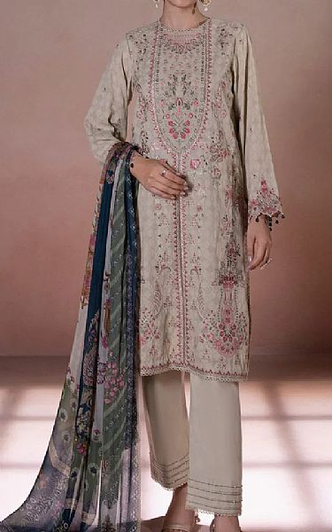 Sapphire Beige Jacquard Suit | Pakistani Dresses in USA- Image 1