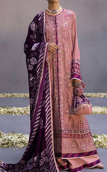 Sapphire Tea Rose Velvet Suit | Pakistani Dresses in USA- Image 1