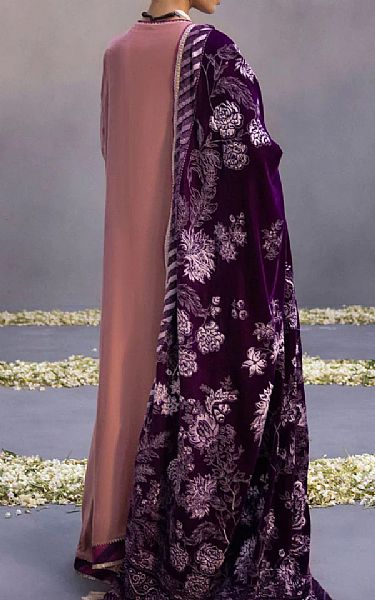 Sapphire Tea Rose Velvet Suit | Pakistani Dresses in USA- Image 2