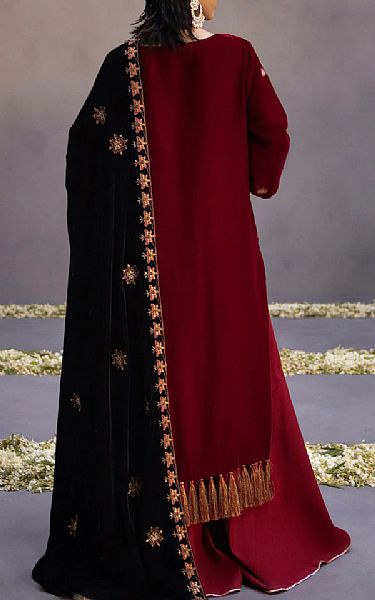 Sapphire Maroon Velvet Suit | Pakistani Dresses in USA- Image 2