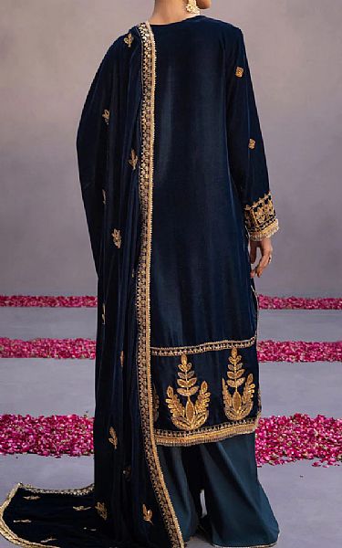Sapphire Navy Blue Velvet Suit | Pakistani Dresses in USA- Image 2