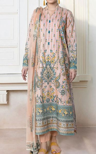 Sapphire Peach Lawn Suit | Pakistani Dresses in USA- Image 1