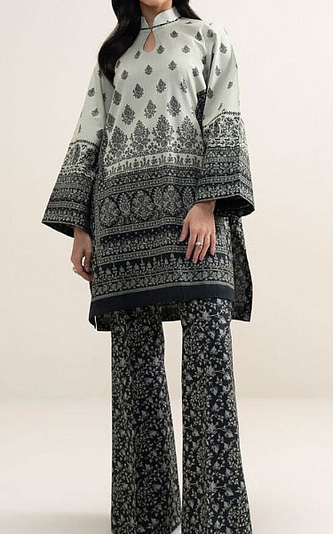 Sapphire Off-white/Black Lawn Suit (2 Pcs) | Pakistani Lawn Dress in USA- Image 1
