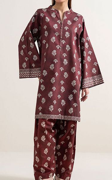 Sapphire Auburn Red Lawn Suit (2 Pcs) | Pakistani Lawn Dress in USA- Image 1