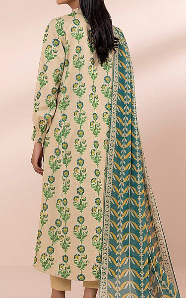 Sapphire Ivory/Green Lawn Suit (2 Pcs) | Pakistani Lawn Suits- Image 2
