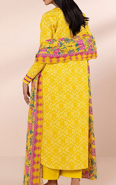Sapphire Golden Yellow Lawn Suit (2 Pcs) | Pakistani Lawn Suits- Image 2