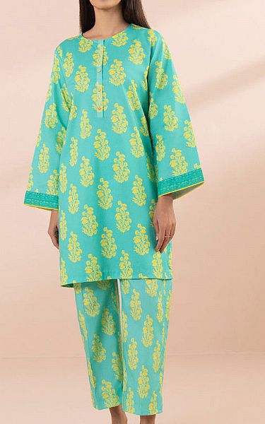 Sapphire Turquoise Lawn Suit (2 Pcs) | Pakistani Lawn Suits- Image 1