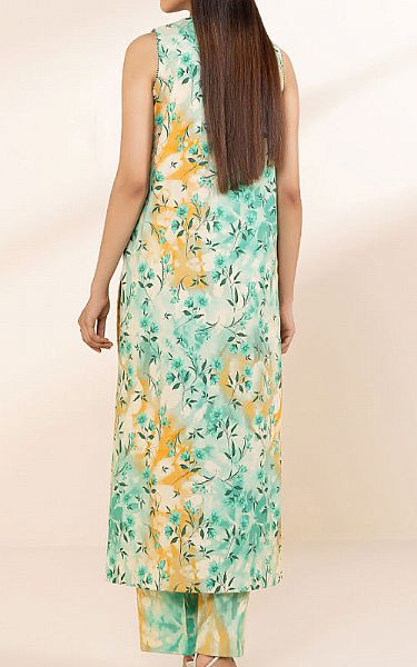 Sapphire Aqua Linen Suit (2 Pcs) | Pakistani Winter Dresses in USA- Image 2