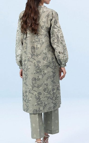 Sapphire Ash Grey Khaddar Suit (2 Pcs) | Pakistani Winter Dresses- Image 2