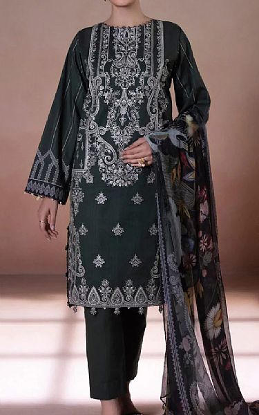 Sapphire Hunter Green Cotton Suit | Pakistani Dresses in USA- Image 1