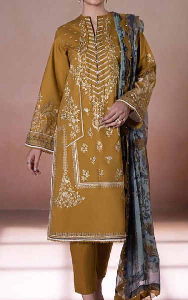 Sapphire Golden Brown Cotton Suit | Pakistani Dresses in USA- Image 1