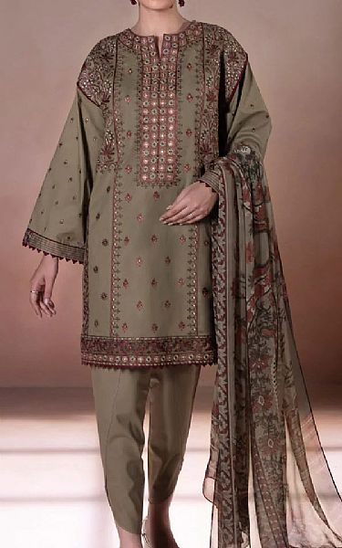 Sapphire Brownish Green Cotton Suit | Pakistani Dresses in USA- Image 1