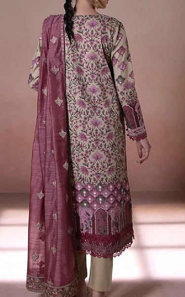 Sapphire Beige/Purple Cotton Suit | Pakistani Dresses in USA- Image 2