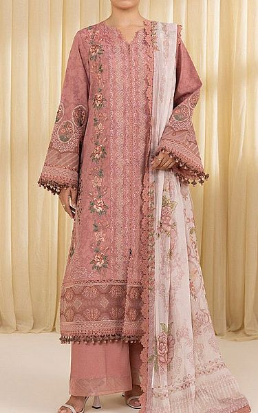 Sapphire Tea Pink Jacquard Suit | Pakistani Lawn Dress in USA- Image 1