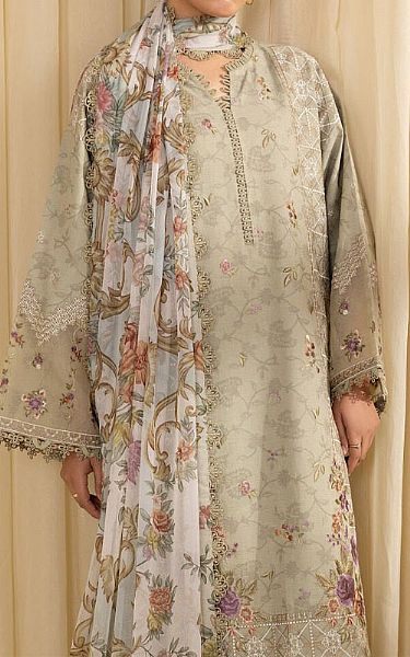 Sapphire Grey Jacquard Suit | Pakistani Lawn Dress in USA- Image 1