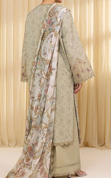 Sapphire Grey Jacquard Suit | Pakistani Lawn Dress in USA- Image 2