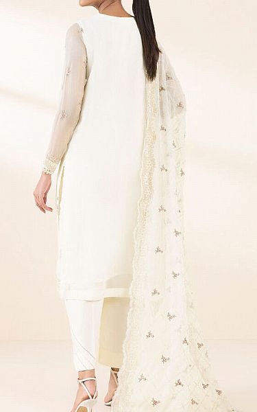 Sapphire Pearl White Chiffon Suit | Pakistani Embroidered Chiffon Dresses USA- Image 2