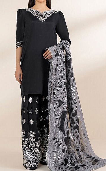 Sapphire Pink Cotton Satin Suit | Pakistani Lawn Dress in USA- Image 1