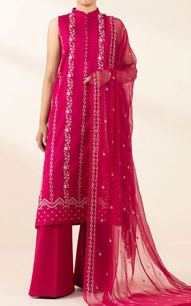 Sapphire Ruby Red Cotton Suit | Pakistani Lawn Dress in USA- Image 1