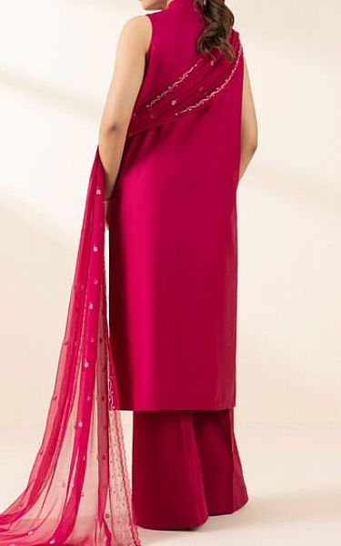 Sapphire Ruby Red Cotton Suit | Pakistani Lawn Dress in USA- Image 2