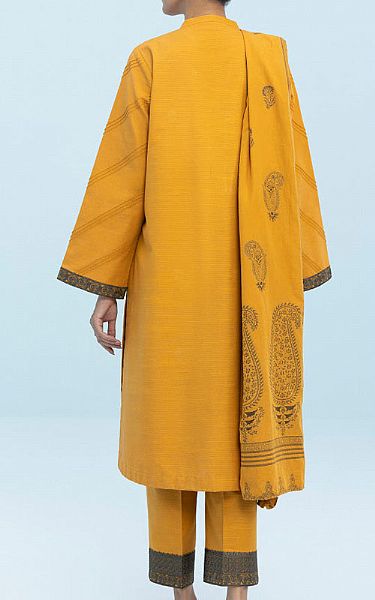 Sapphire Mustard Khaddar Suit | Pakistani Winter Dresses- Image 2