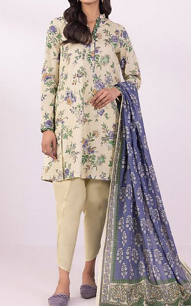 Sapphire Ivory Lawn Suit (2 Pcs) | Pakistani Lawn Suits- Image 1