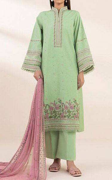 Sapphire Laurel Green Dobby Suit | Pakistani Lawn Dress in USA- Image 1