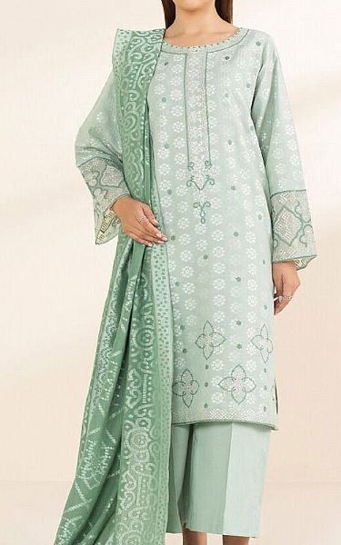 Sapphire Light Green Jacquard Suit | Pakistani Lawn Dress in USA- Image 1