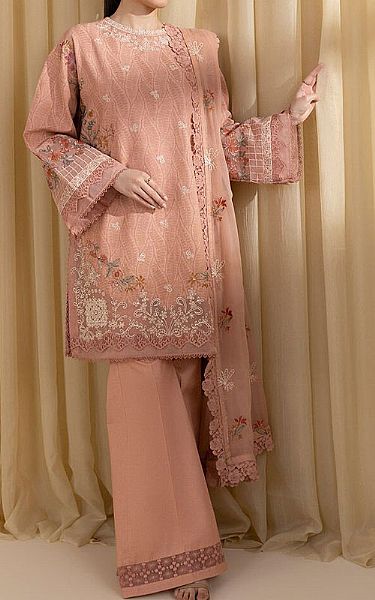 Sapphire Peach Jacquard Suit | Pakistani Lawn Dress in USA- Image 1