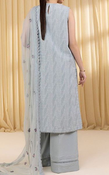 Sapphire Grey Jacquard Suit | Pakistani Lawn Dress in USA- Image 2