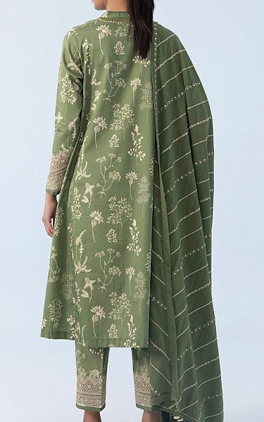 Sapphire Pastel Green Cotton Satin Suit | Pakistani Winter Dresses- Image 2